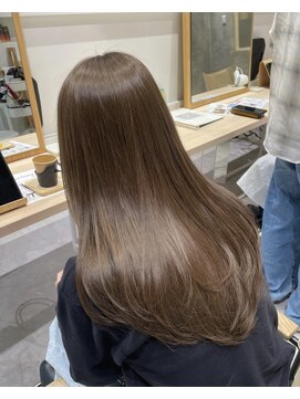 リコ(Lico) 韓国ロングレイヤー×まろベージュ