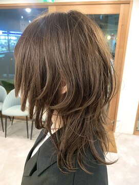 シアン 橋本店(Shian) レイヤーカット　チャコールベージュ