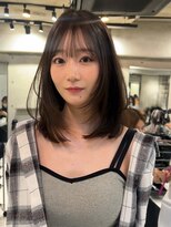 サイン 表参道(SIGN) 韓国ヘアグレージュカラーブリーチ無し髪質改善イヤリングカラー