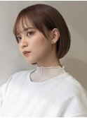 ボブヘア/レイヤーカット/ウェットヘア/オリーブベージュ/表参道