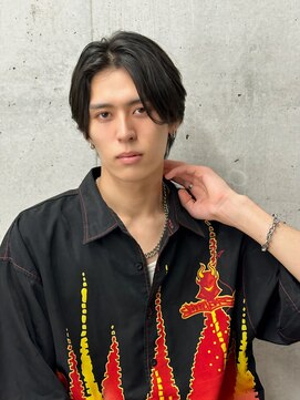 フイ 新宿3丁目(Hui) ハイトーンカラー/マッシュパーマ/アースカラー/men's/