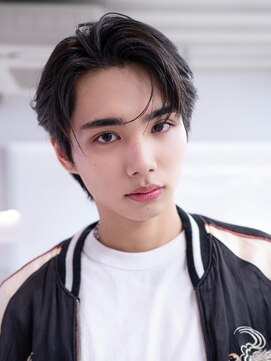 ハバナ 渋谷(HAVANA) アッシュブラックマッシュパーマ刈り上げツーブロック