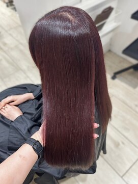 ユーフォリア 銀座本店(Euphoria) チェリーレッド 髪質改善トリートメント ロングストレート 美髪