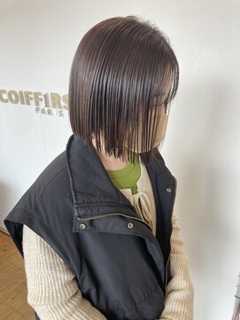 コワファースト 大分(COIFF1RST) 大人可愛いショートボブ白髪ぼかし20代30代40代/大分