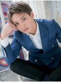 mod's姪浜/アップバング七三分けハイライトスパイキーショートi