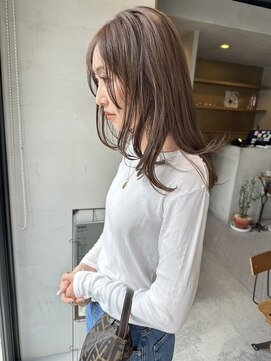 ヘアー アイス ルーチェ(HAIR ICI LUCE) 顔まわりレイヤー ハッシュカット たっぷりハイライト 西田