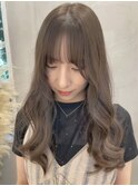 x透明感カラー/イメチェン/ホワイトブロンド/外ハネボブ/美髪
