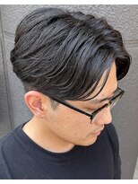 フリーク バーバーショップ 都島店(FREAK BARBER SHOP)&nbsp;MEN’S HAIR/ブルーブラック/フェザーパーマ/サーフカール/J10