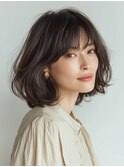 黒髪/クラゲヘアー/オリーブグレー/小顔/ココアベージュ/川西