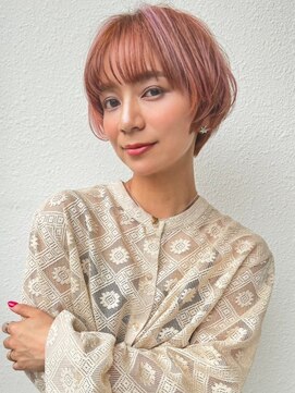 カバーヘア ブリス 北浦和(COVER HAIR bliss) コンパクトショート×ハイトーンピンクベージュで抜け感p北浦和