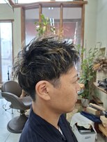 アクアゾーン&nbsp;メンズマッシュショート　メッシュカラー