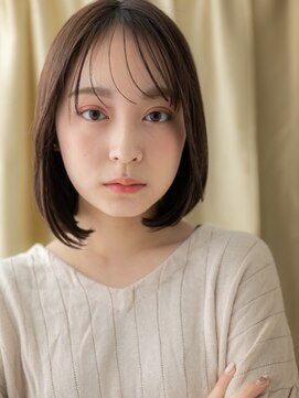 カバーヘア イヴ 戸頭店(COVER HAIR EVE) シースルーバング/内巻きボブ/ミディアムボブ/モカブラウンe