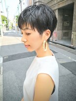 ヘアーラウンジトリップ(hair lounge TRiP) 黒髪　ベリーショート