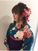 ツイン編み込みおさげ〈袴スタイル〉