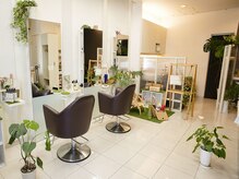 ヘアーサロン ピクニック(hair salon Picnic)の雰囲気（明るく清潔感があり、緑やお花、雑貨等もあり癒されます♪）