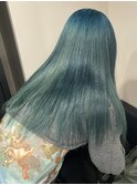 Laff 新宿 イルミナカラー ケアブリーチ くすみターコイズカラー