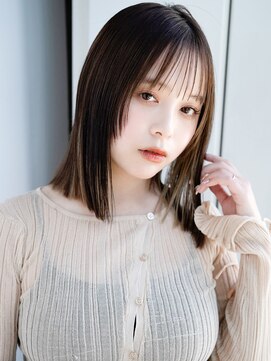 エインアンリー 表参道(AIN.ANLY.) フェイスレイヤーハッシュカットウルフパーマ薄めバング大人女子