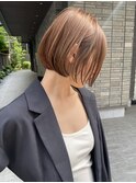 韓国風ボブ タンバルモリ アッシュベージュ内巻きボブ t523