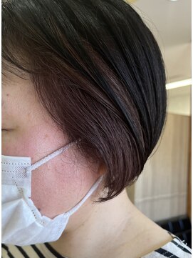 アメイジングヘアー 中沢店(AMAZING HAIR) インナーカラー×ピンクベージュ/丸みショート/ミニボブ/抜け感