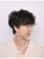 アイスバーグ(eyesburg)&nbsp;大人かわいい小顔ショートパーマ抜け感ラベンダーグレージュ