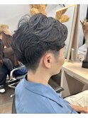 ツイストスパイラルパーマメンズマッシュ波巻きパーマ 奥東巧真