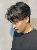 メンズセンターパートフェザーパーマナチュラル群馬高崎眉毛
