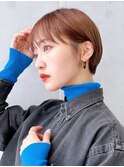20代30代40代大人ナチュラルショートボブ前髪あり丸みショート