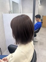 ヘアサロン ドットプラス 町田店(dot. plus) ミディアムレイヤーボブ/レイヤーボブ/ピンクブラウン/町田