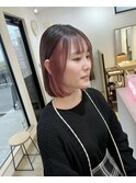 ダブルカラーピンクインナーボブ