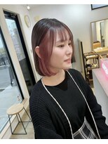 アーブル ヘアーアンドメイク(ARBRE)&nbsp;ダブルカラーピンクインナーボブ