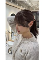 ジーナ 渋谷神南(Zina) 【侑矢】結んでもおろしても可愛い顔周りカット