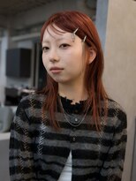ジーレ 南堀江(jiire)&nbsp;レッドオレンジカラー×レイヤーカット