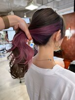 モモ(momo) インナーカラー・イヤリングカラー・フェイスフレーミングピンク