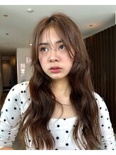 アージェガーデン(AGEE GARDEN) 前髪ありロングレイヤー 大人レイヤー ニュアンスカラー