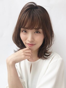 サロン(Salon) 大人かわいいひし型くびれ外ハネファギーベージュSalon銀座 菅野