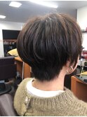 20代30代大人可愛いショートボブx小顔カット丸みショート