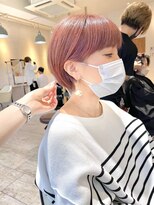 リーフ 王寺店(LEAF≠)&nbsp;大人可愛いショートヘア/ハイトーンピンク