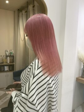 ロンドアベニール 北千住(Lond avenir) ペールピンク☆ケアブリーチ/ダブルカラー[北千住]