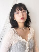 アイティーバイアルバム 北千住店(IT by ALBUM)&nbsp;韓国ストリートミディアム_斜めバンググレージュカラー_89204