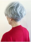 大人のグレイショートスタイル☆大人ヘア/似合わせ/白髪染め