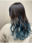 インナーカラーライトブルー渋谷ブリーチ NAMI