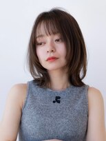 韓国レイヤーくびれセミディシアカラー似合わせカットイメチェン