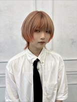 ジル(JiLL.) オレンジデザインカラーショートウルフカット【広島/本通】