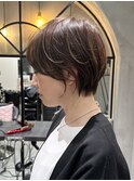 イメチェン外ハネボブ美髪ワイドバングレイヤーショート/大宮