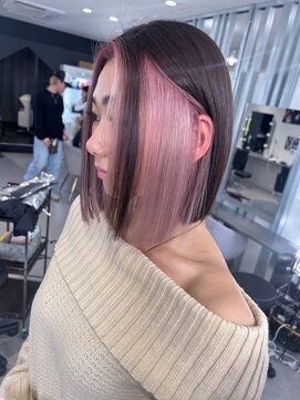 キング(K!ng) 縮毛矯正髪質改善ハイライトレイヤーカット楠葉美容室エクステ