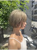 イメチェン外ハネボブ美髪ワイドバングレイヤーショート/大宮