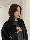 【YOKE】ダブルカラーオリーブブラウングレージュ顔周りカット