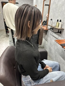 シールドヘアー 沖縄 新都心(C'LD Hair) 那覇美容室/おもろまち美容室/ハイトーンボブ/シャドウルーツ