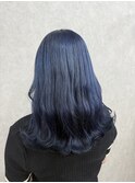 ブリーチ１回～ネイビーブルーカラー♪