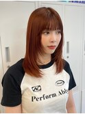 オレンジカラー×レイヤーカット◯伊藤